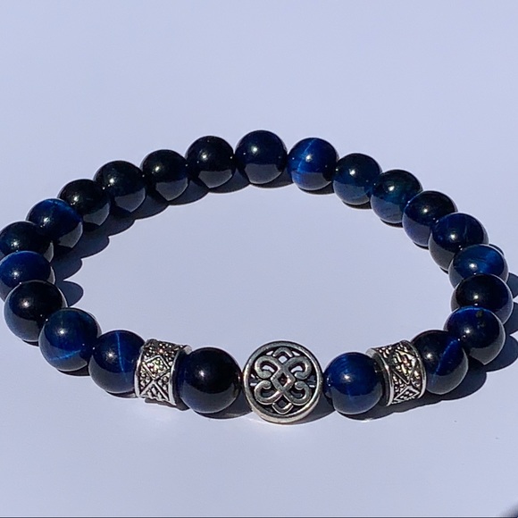 Midnight Lapis beaded bracelet - Picture 2 of 2